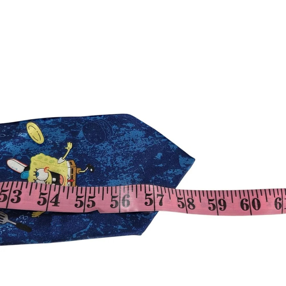 Nickelodeon Spongebob Employee of the Month‎ Blue Pattern Tie 58